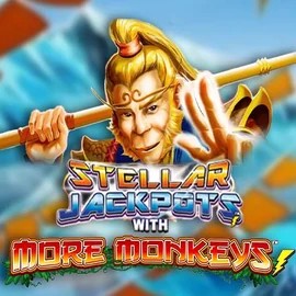 Official Jackpots logo: Stellar Jackpots with More Monkeys by Lightning Box Game at Beep Beep Casino