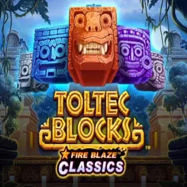 Fire Blaze: Toltec Blocks logo by Rarestone Gaming Beep Beep Casino
